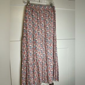 Floral maxi skirt, elastic waist